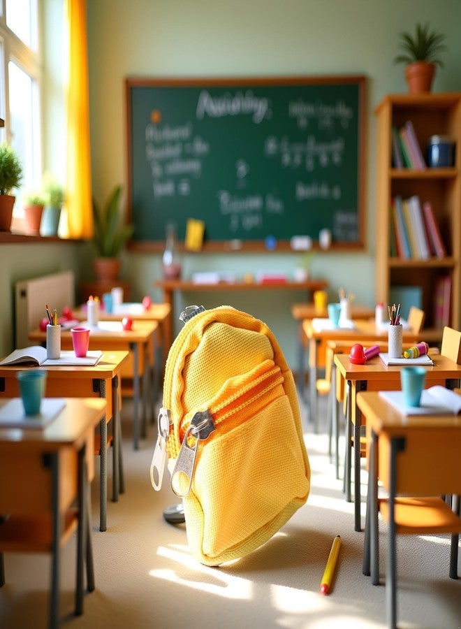 WLngtv Yellow Mini Doll Backpack School Bag Model Dollhouse School Accessory for 1/6 Scale Dollhouse Decor - Image 3
